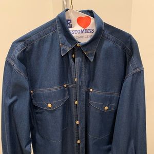 Authentic 1990’s men’s Versace denim shirt